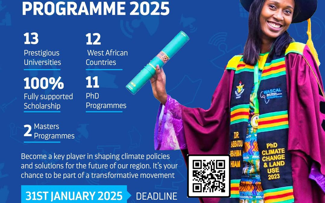 Call for Applications: WASCAL PhD Scholarship Programme 2025